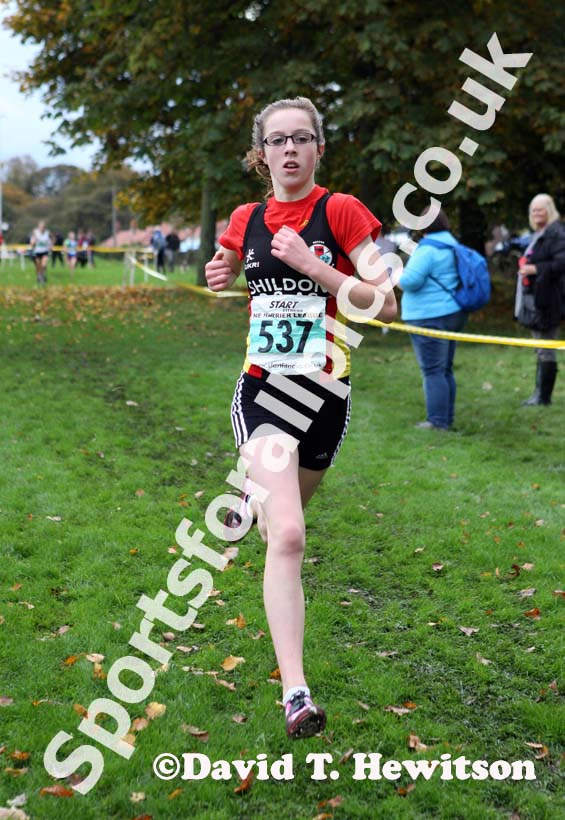 Under-15 girls winner North East Harrier League, Blaydon. Photo: David T. Hewitson/Sports for All Pics